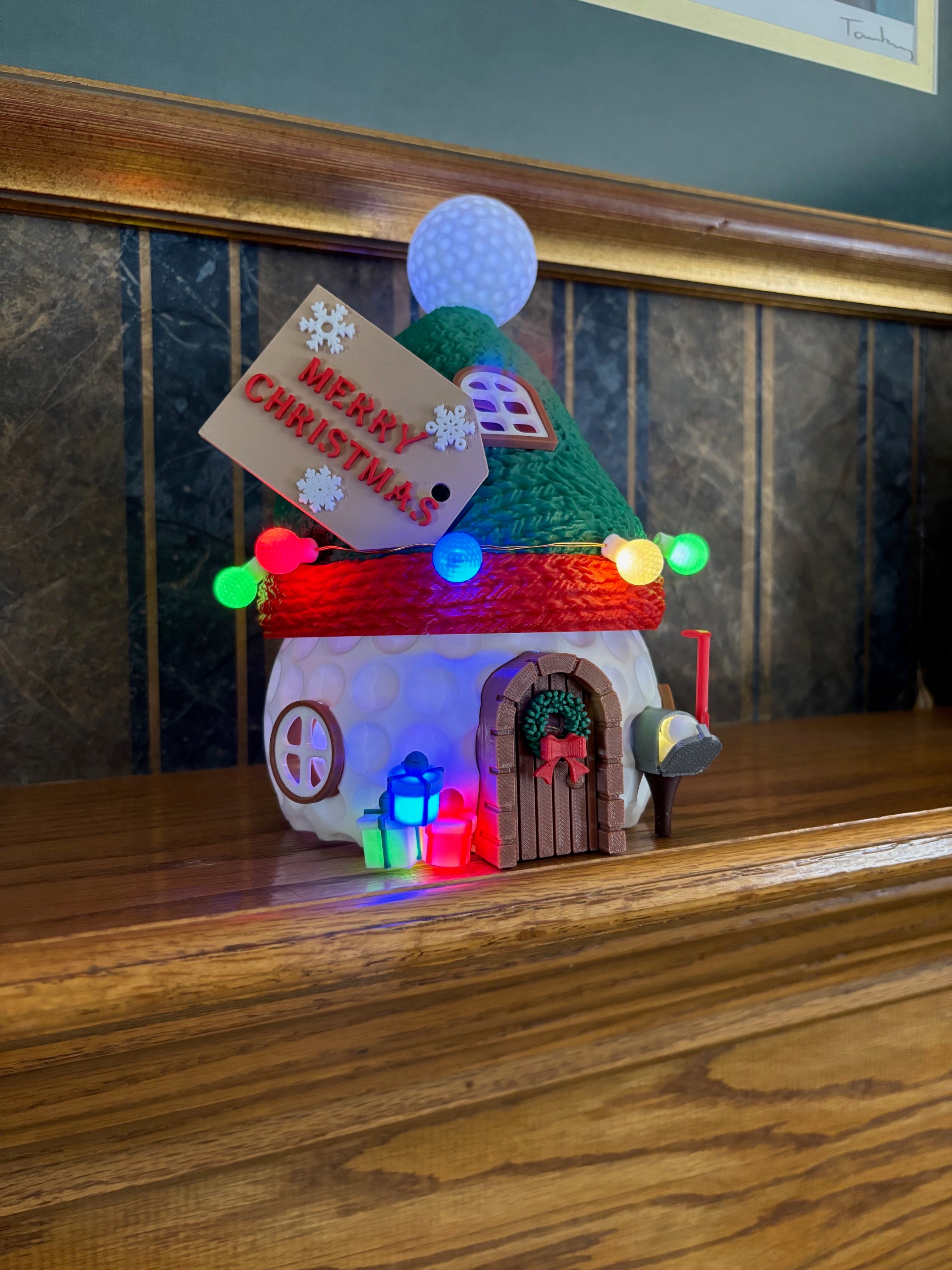 Golf Ball Christmas House
