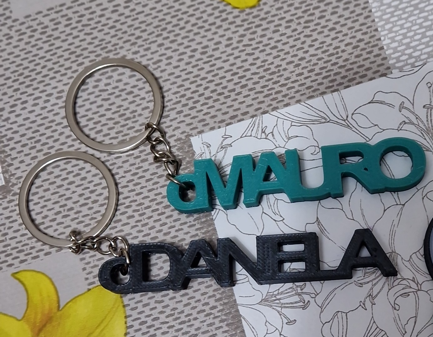 Keychain nome Mauro -Daniela