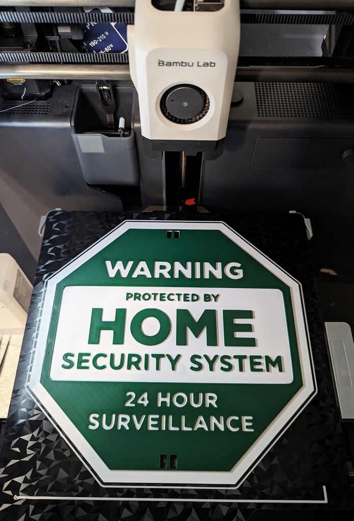 Warning Protected by Home Security System Yard Sign