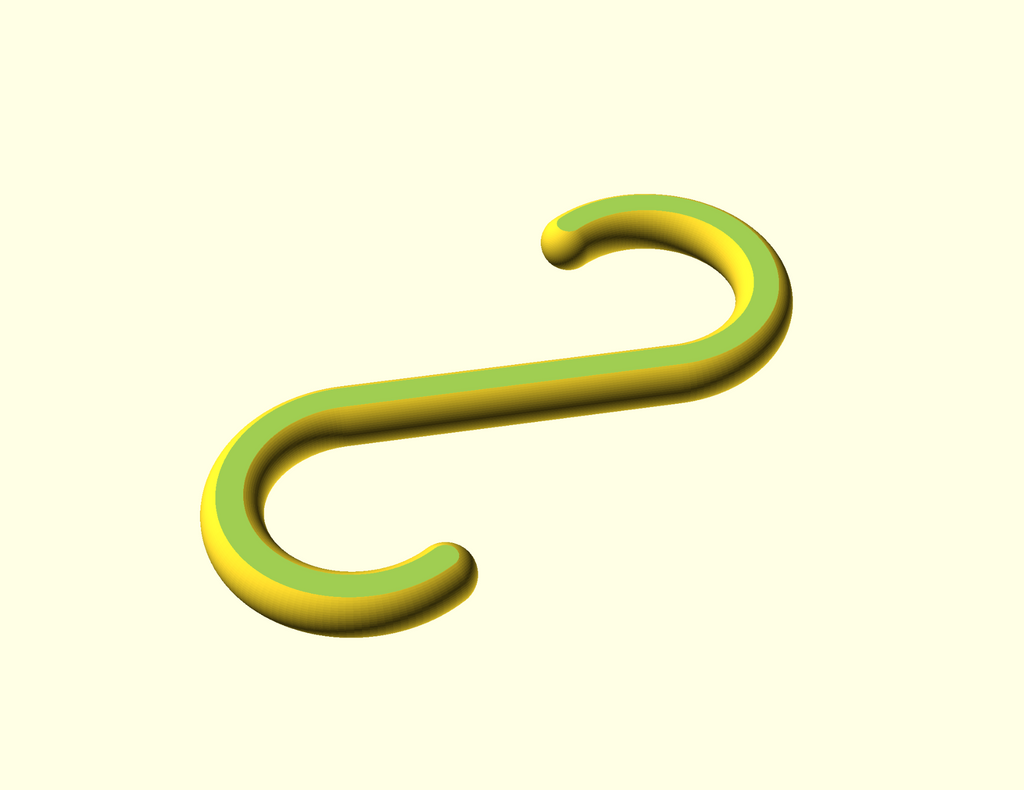 Simple Rounded S-Hook (Customizable)