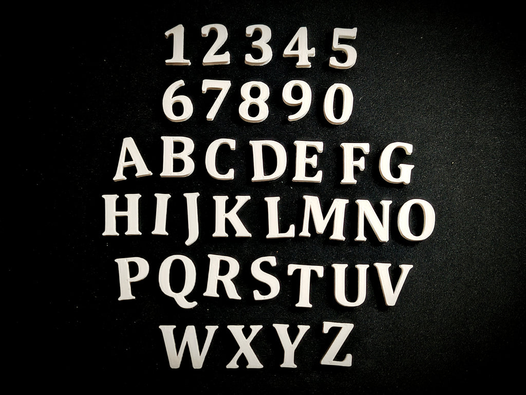 Alphabet Letters & Numbers - Cambria