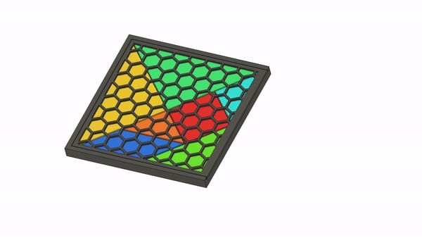 Tangram Puzzle Tiles (With Honeycomb Cover)