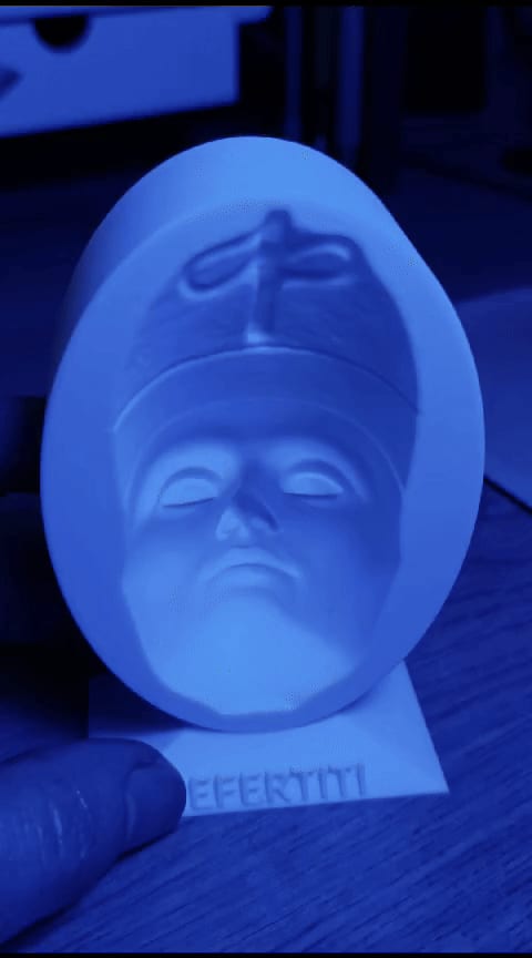 Nefertiti 3d mask illusion