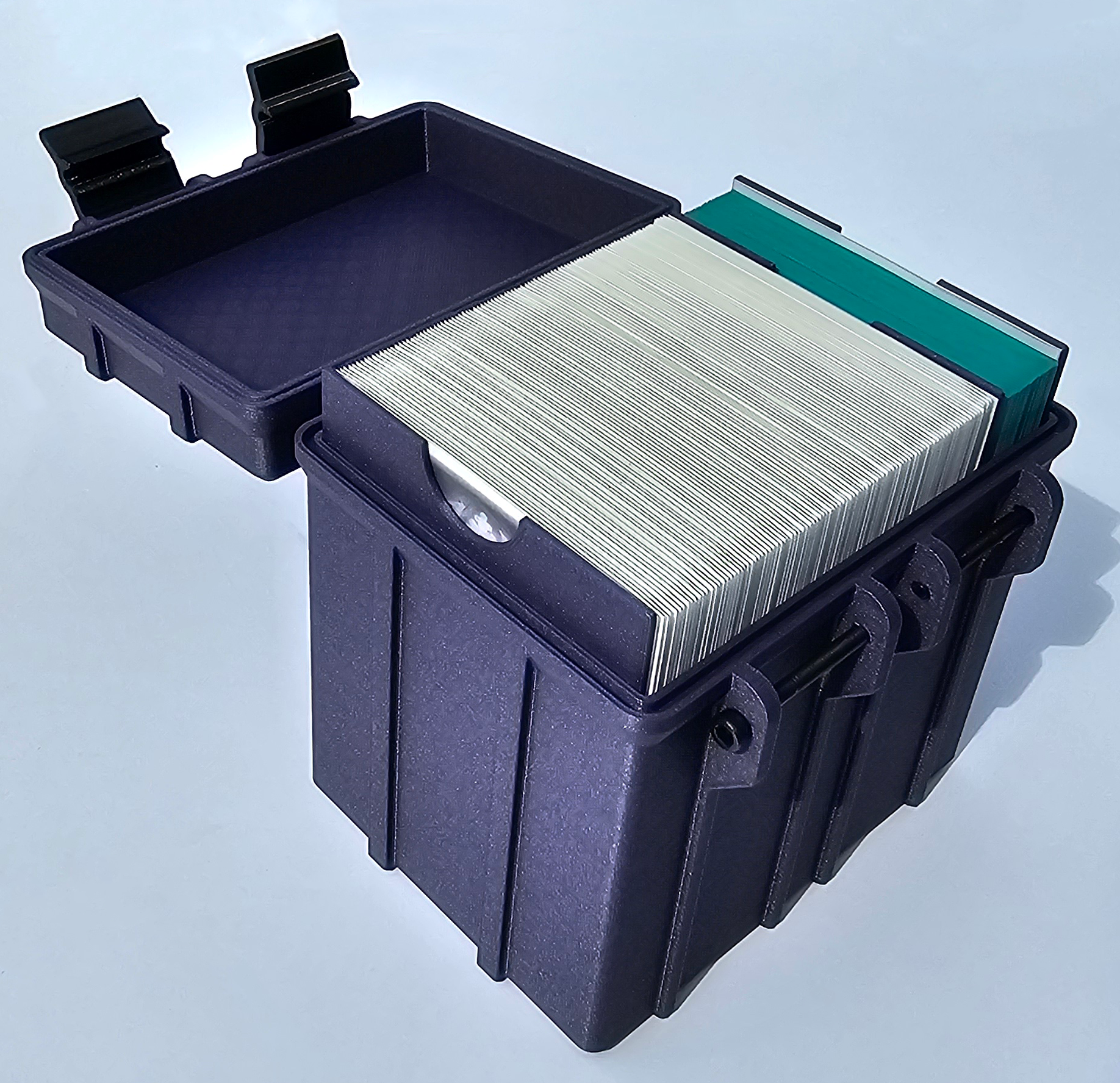 Rugged 120+ Trading Card Deck Box with Dividers (MTG/Pokemon Compatible)