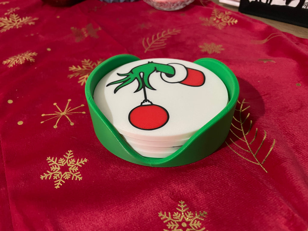 Grinch - Christmas Coaster Set