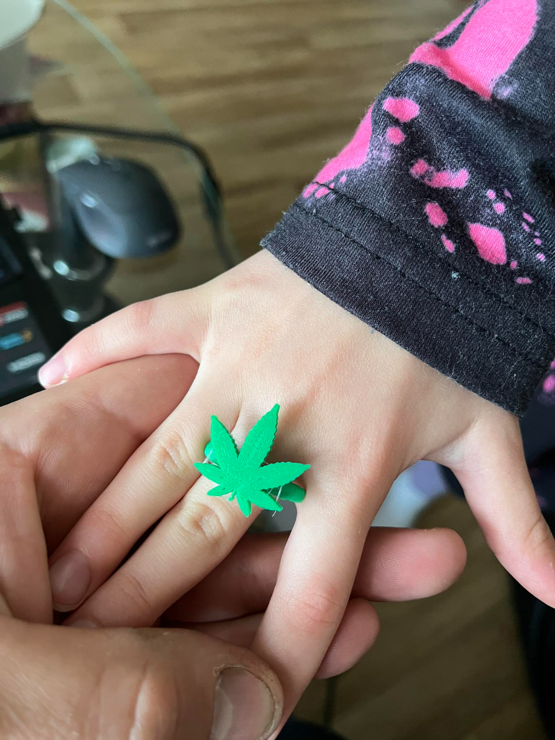 Leaf Rings with natural leaves for girls