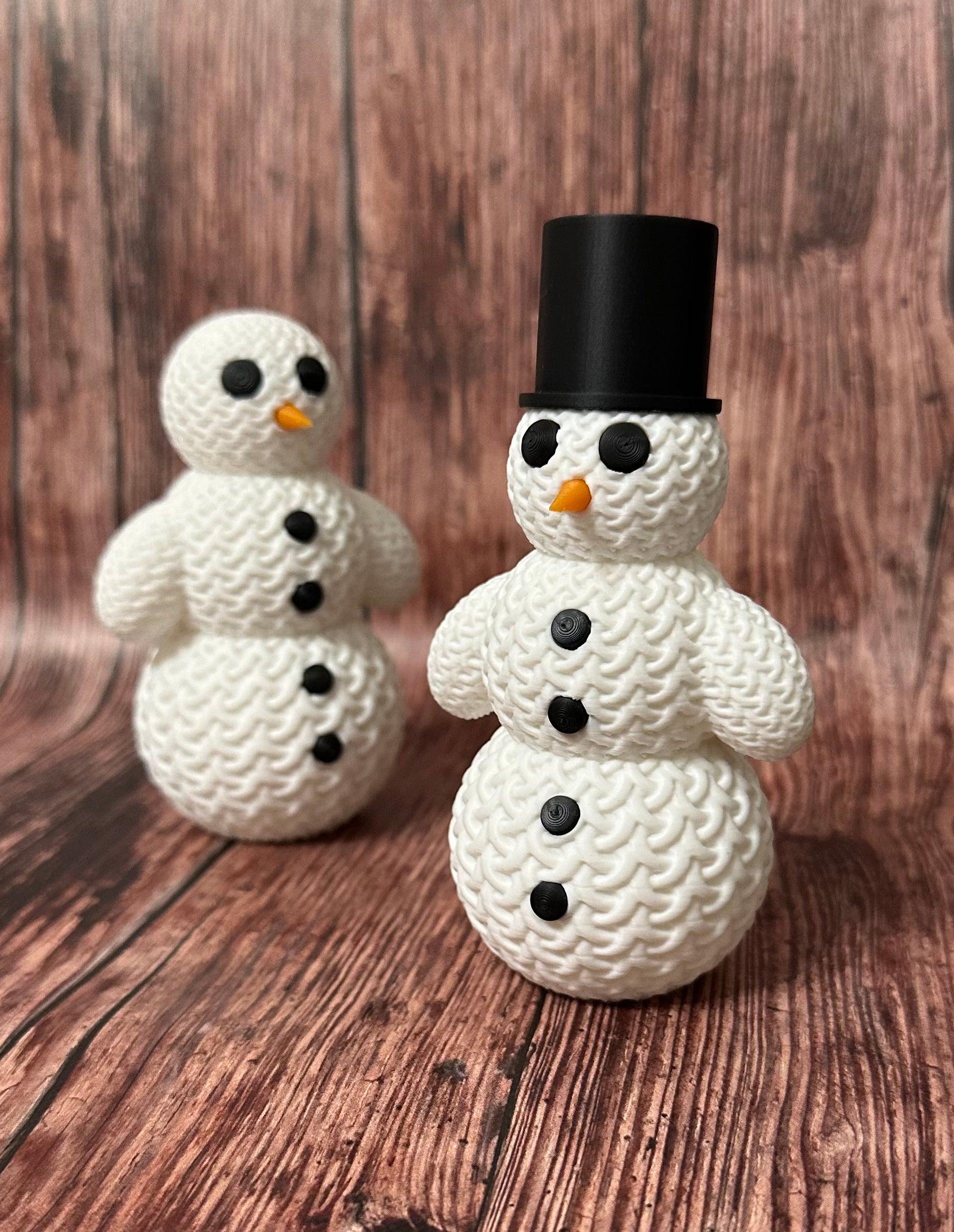 Cute Knitted Snowman with Hat