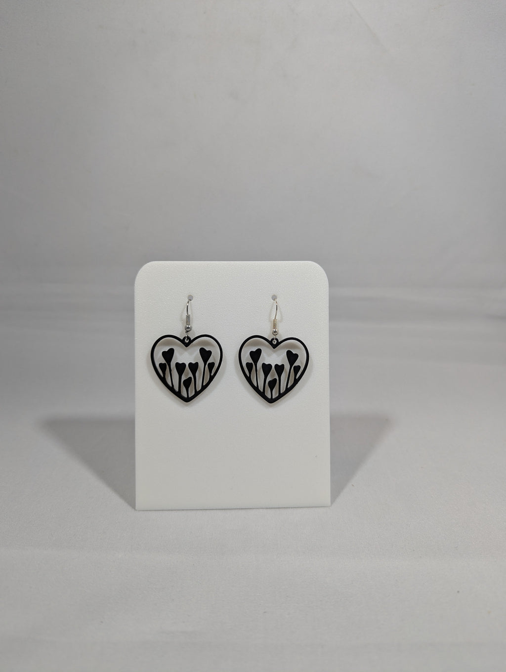 Flower heart earrings