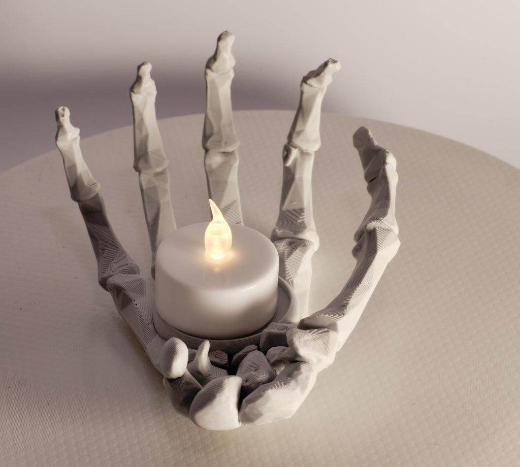 Skeletal Hand Tealight | Anatomically Accurate