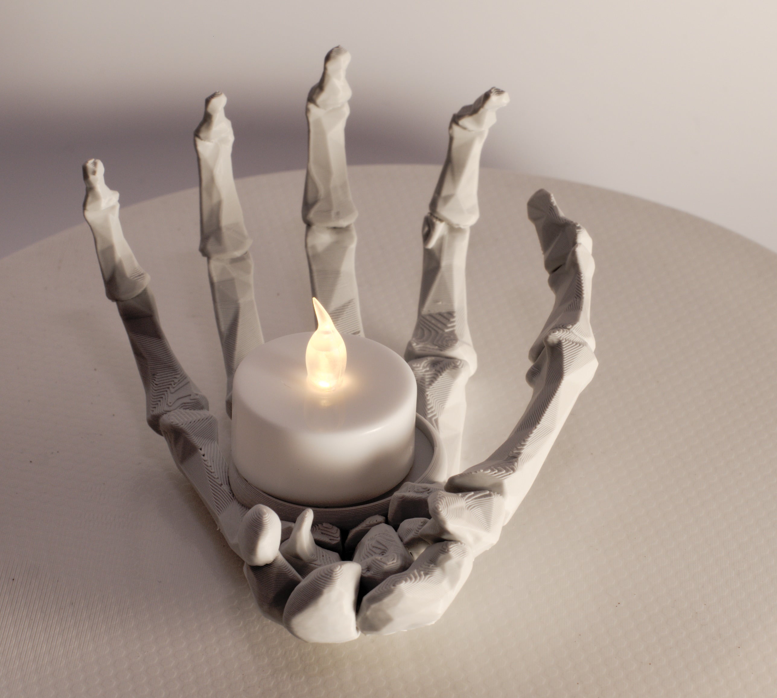 Skeletal Hand Tealight | Anatomically Accurate