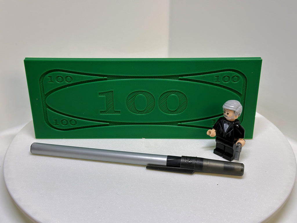 Brick Hundred 100 Dollar Bill Life Size