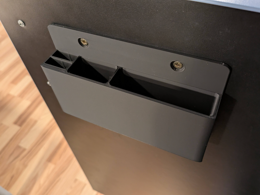 Wall mounted holder for wallet, glasses and rings