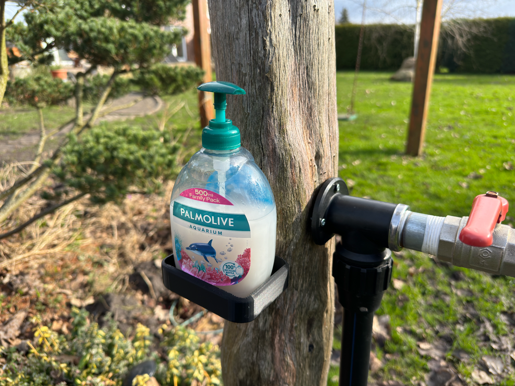 Soap dispenser holder with wall mount