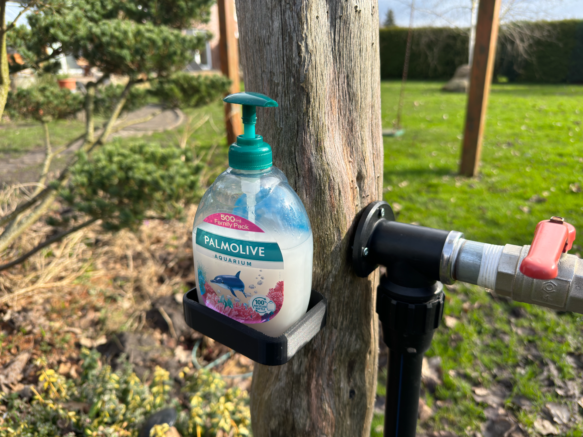 Soap dispenser holder with wall mount