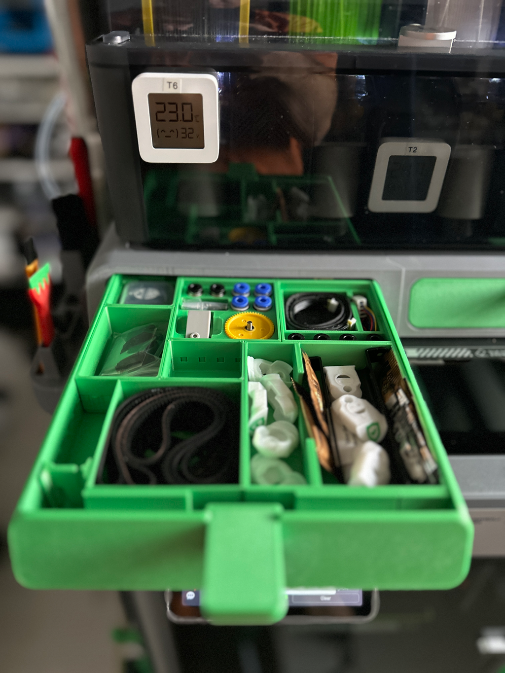 BLV AMS Riser Modular Drawer insert for extruder