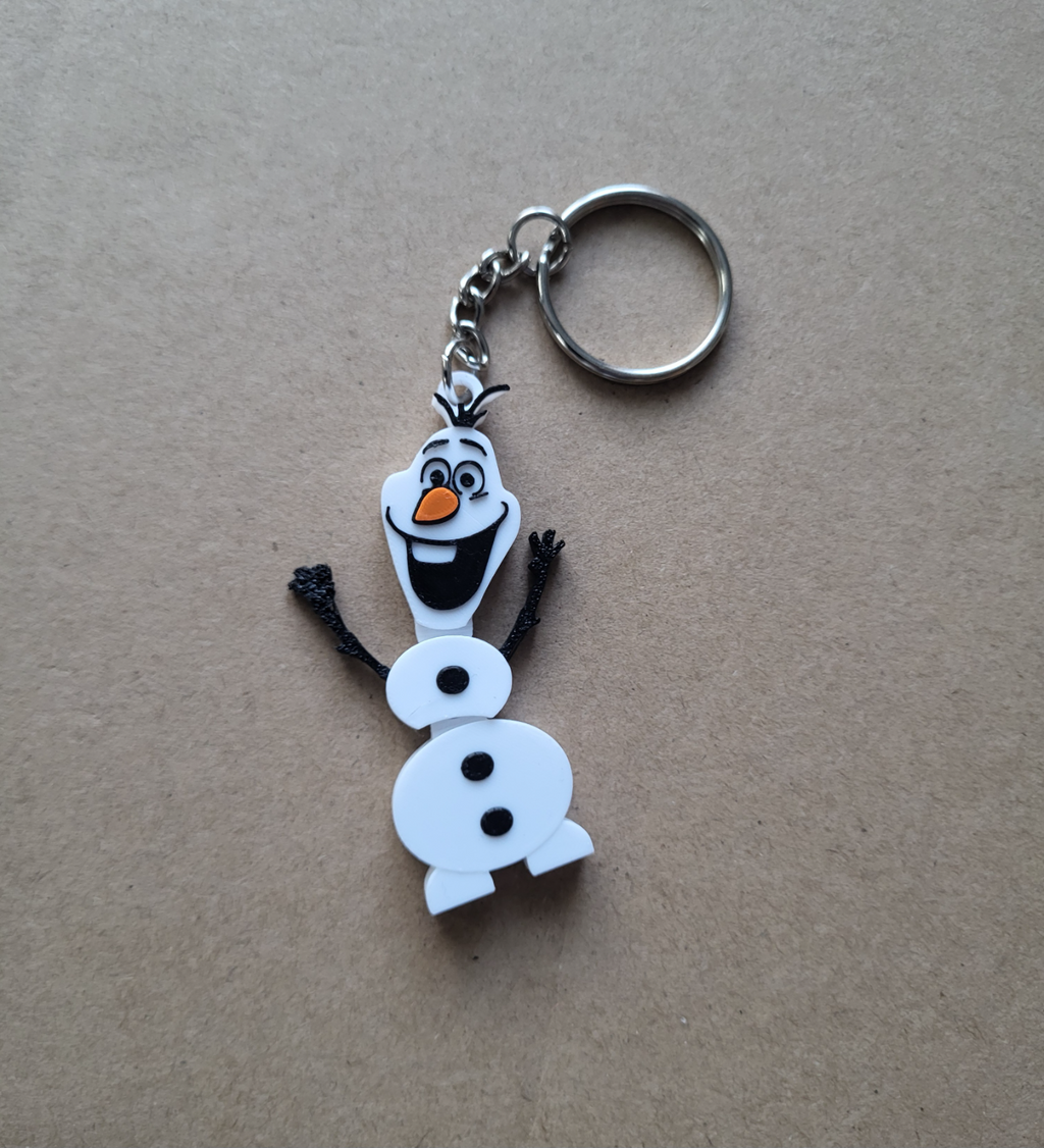olaf articulated xmas earrings and keyring