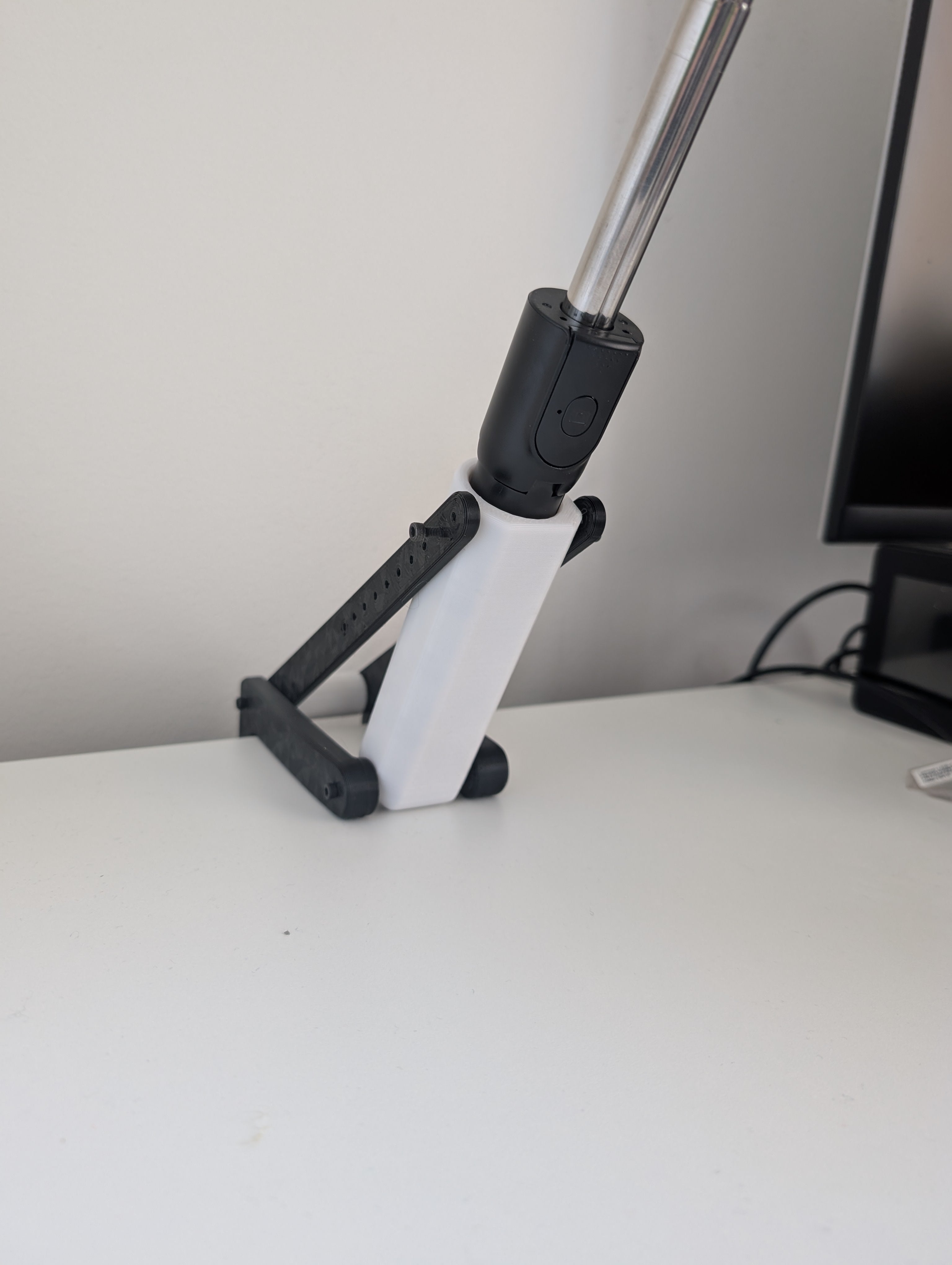 Desk camera arm - selfie stick mount