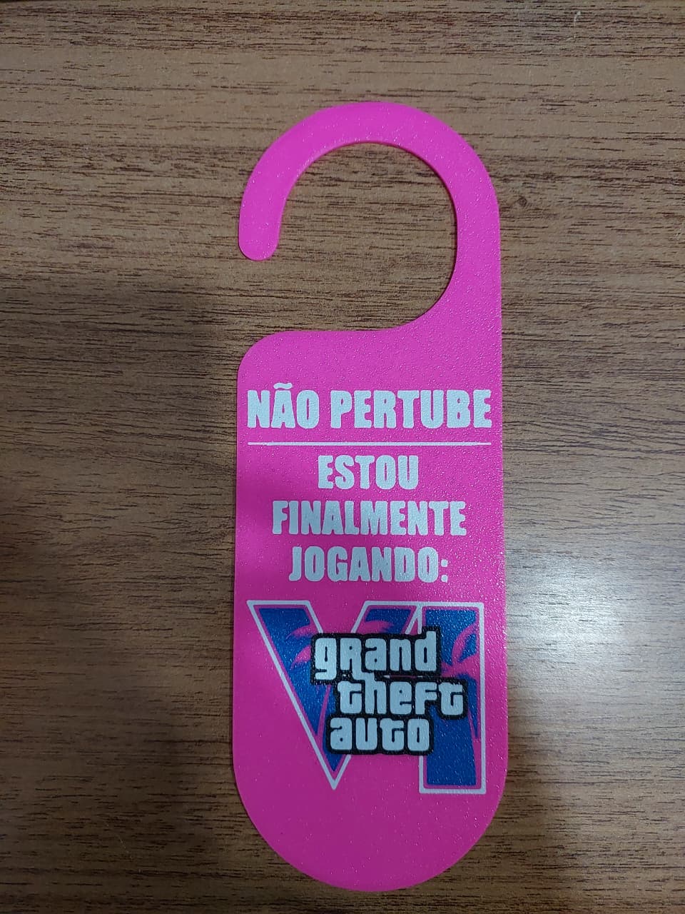 Plaquinha de Porta Gamer GTA VI – Não Perturbe