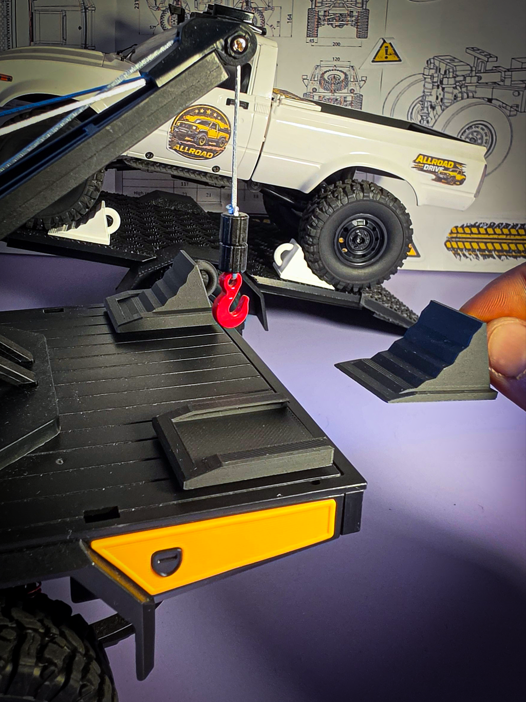 RC Wheel Chocks + Storage Mounts (1:10-1:24)