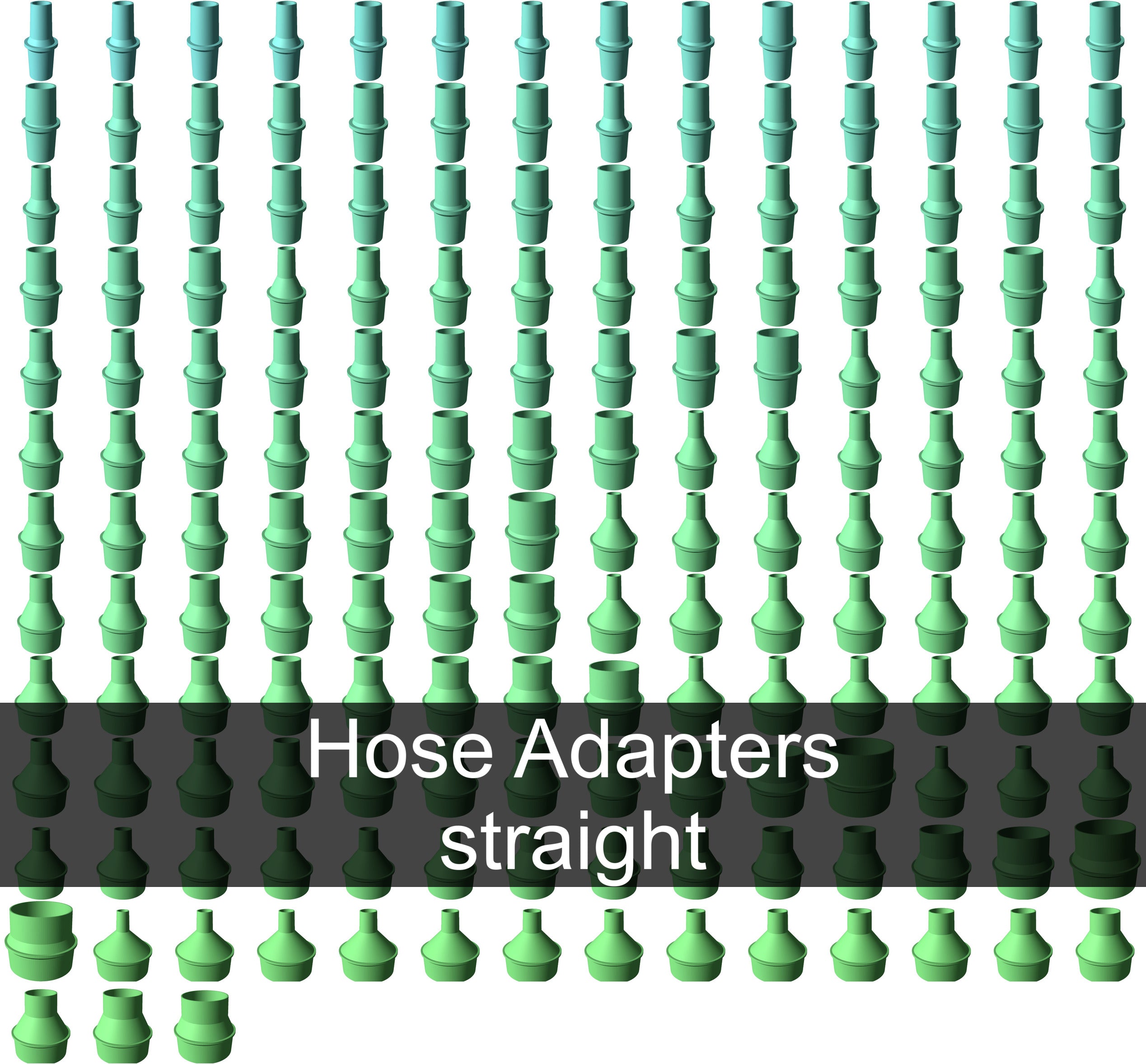 Vacuum hose adapters for all common sizes