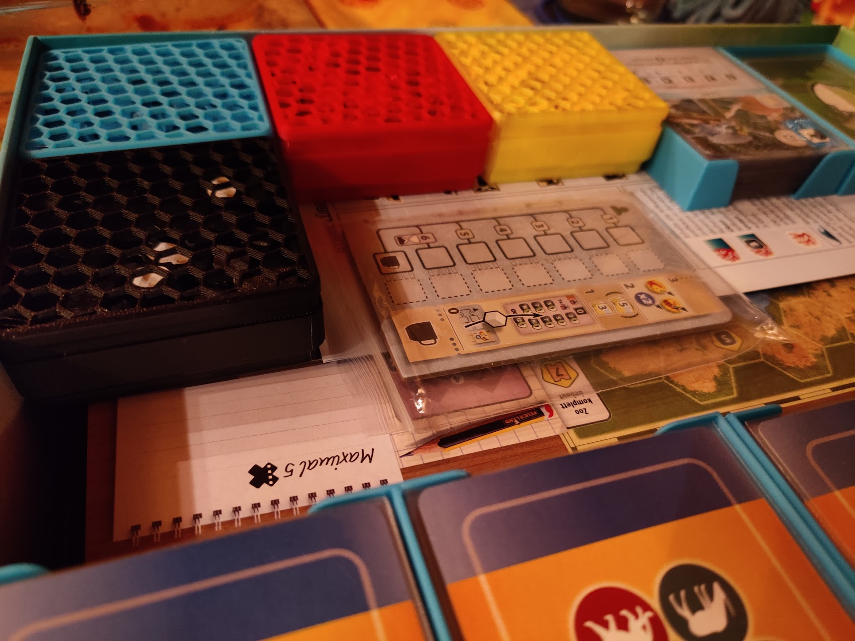 Ark Nova Organizer (including Waterworld) for sleeved cards and tokens