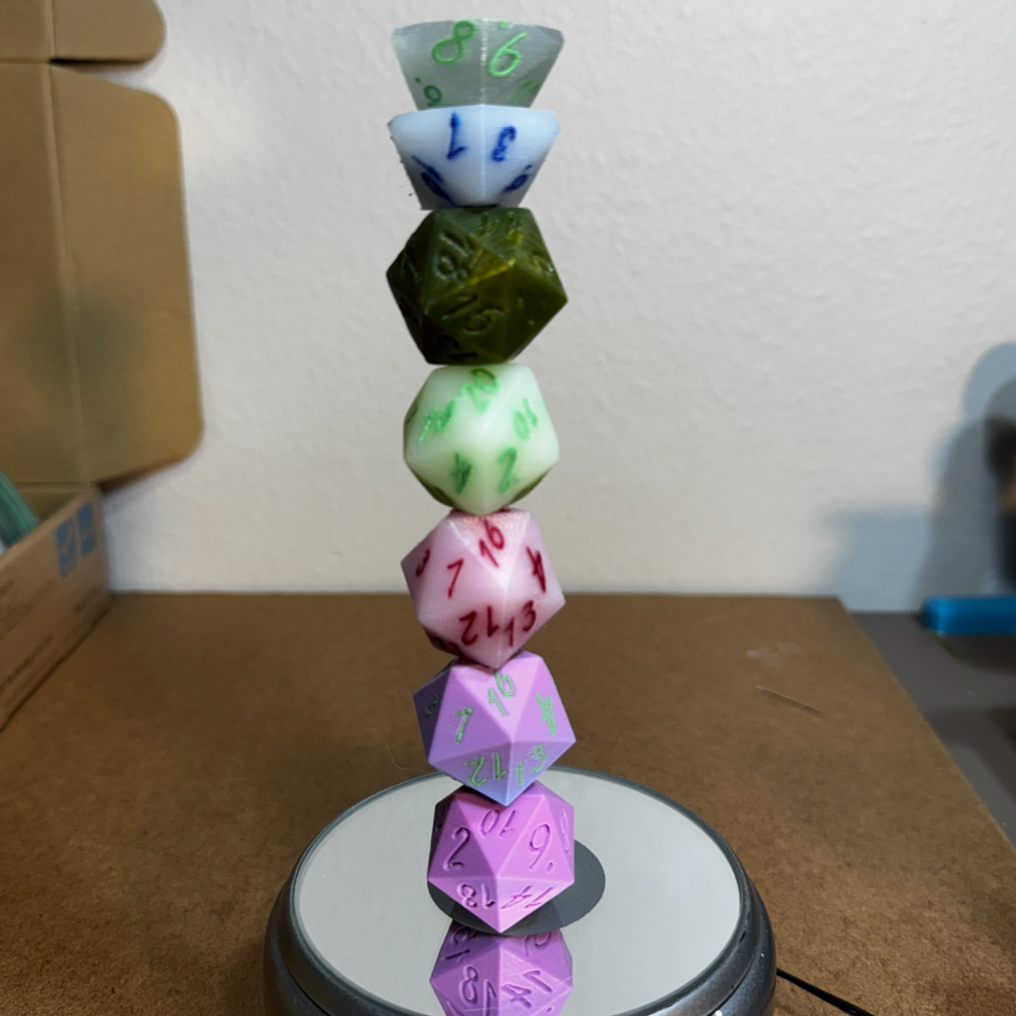 D20 Dice Numerically Balanced Easy Color