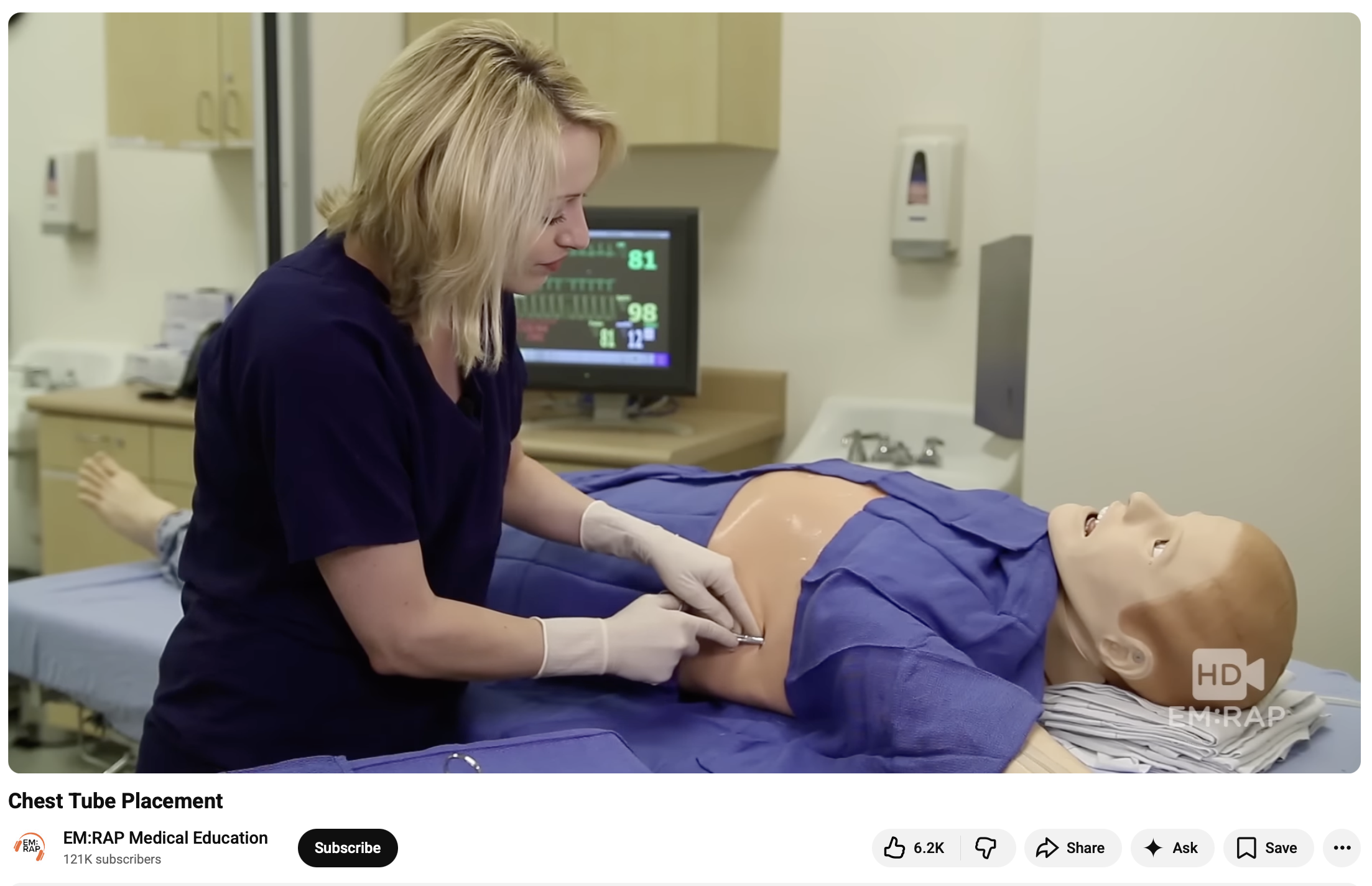 Chest Tube Trainer (Rib Model) | Thoracostomy