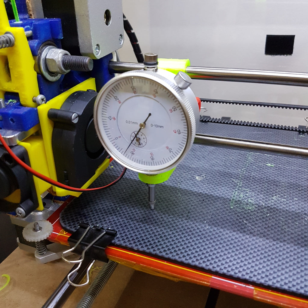 dial gauge mount for bed leveling