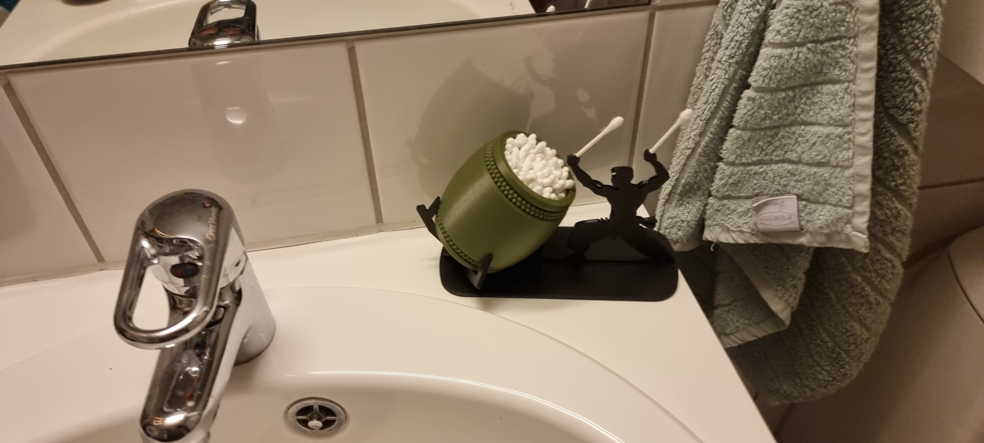 Taiko Drummer Q-tip Holder