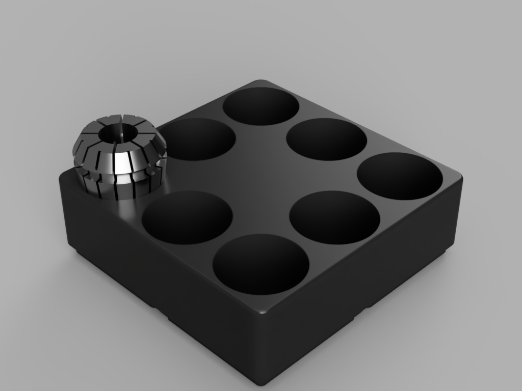Gridfinity ER25 Collet Holder