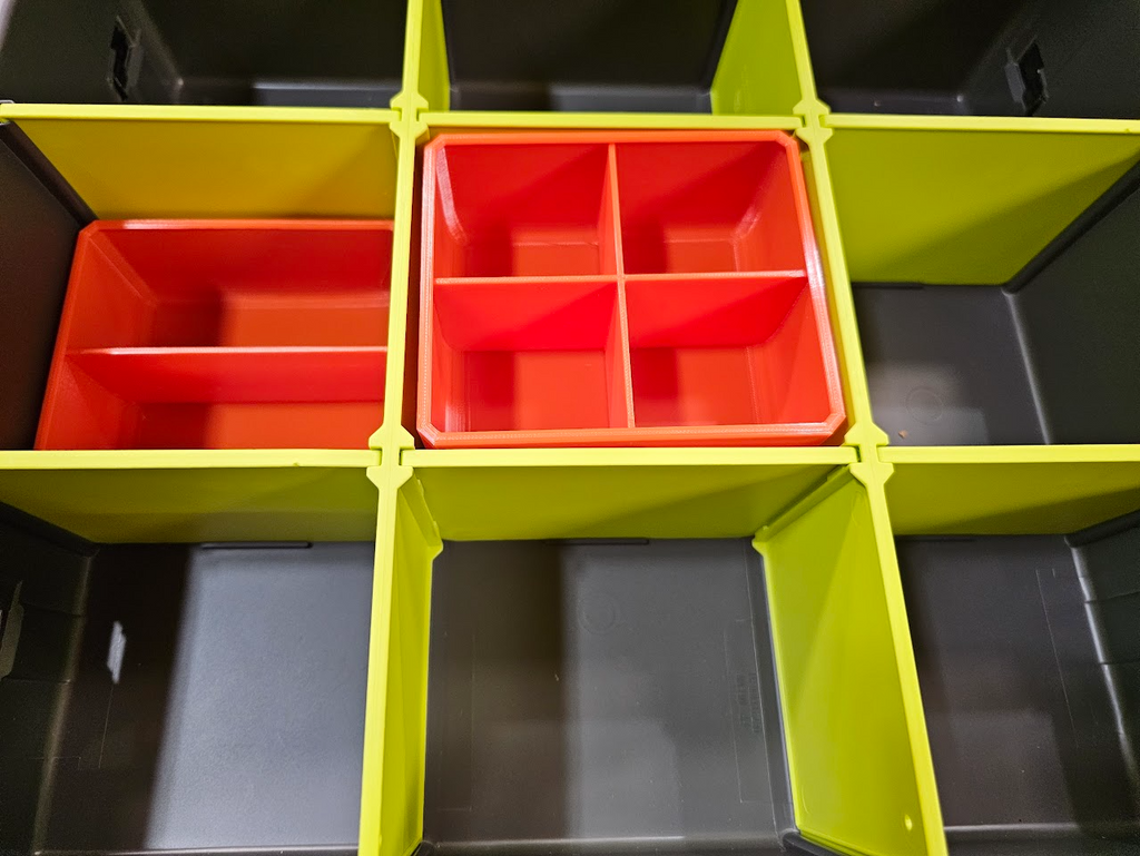 Ryobi Link 2 Drawer Storage Divided Half Bins