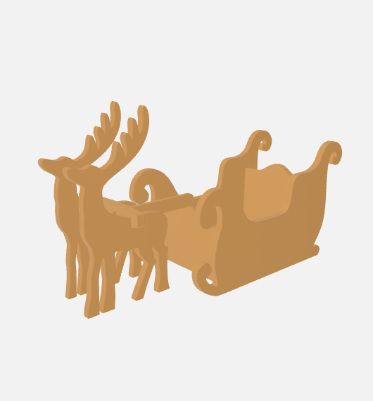 Christmas Reindeer & Sleigh Candy Holder