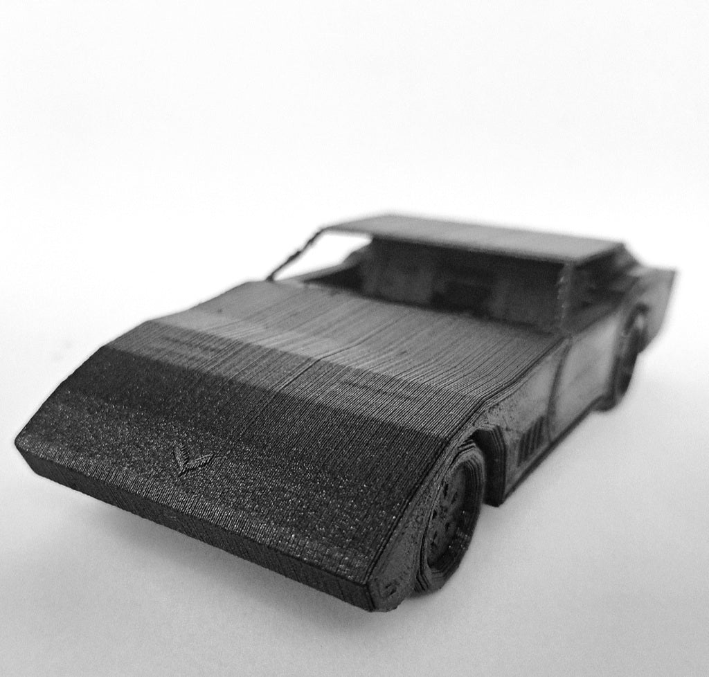 Auto mit beweglichen Rädern Print-in-Place