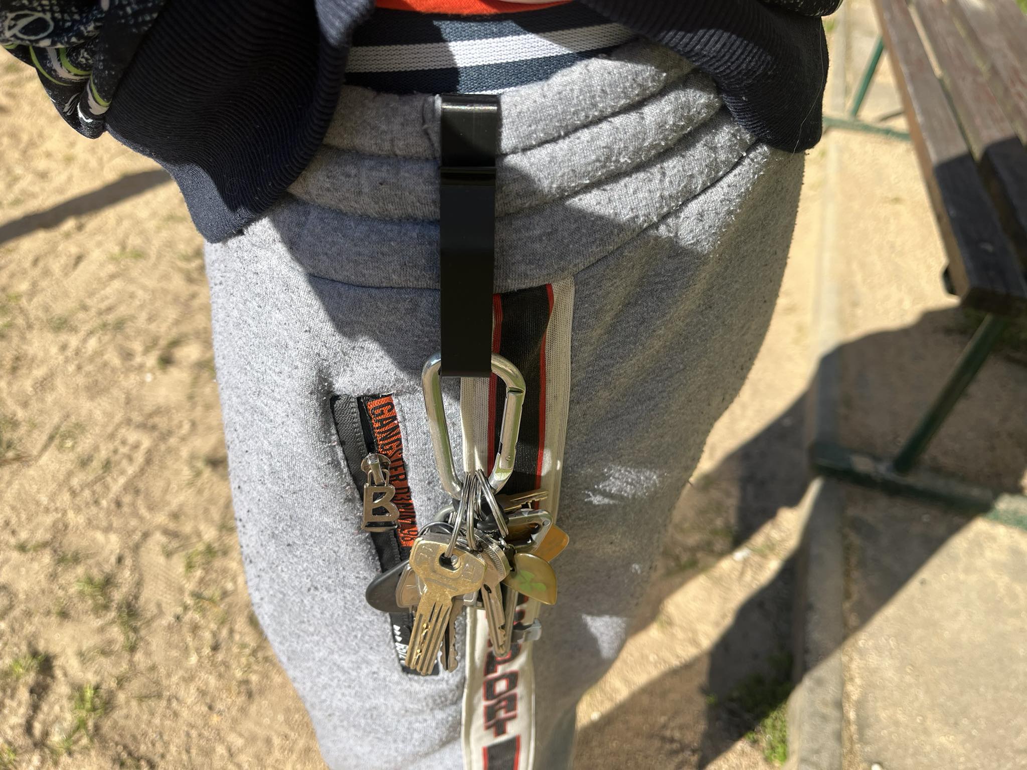 Belt loop for keys, beltclip
