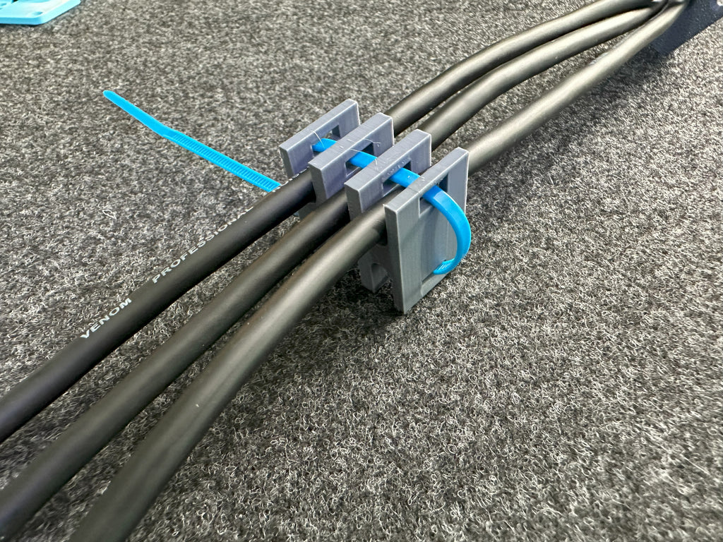 Cablecomb locked by ziptie