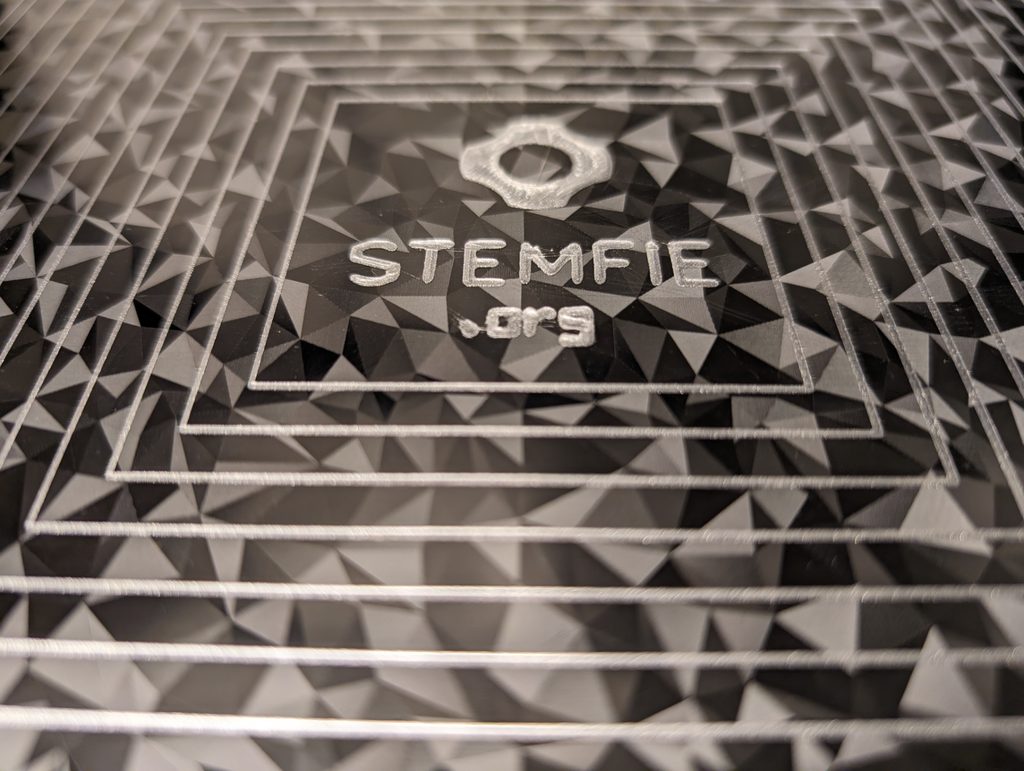 STEMFIE First-layer Build Plate Calibration Lines