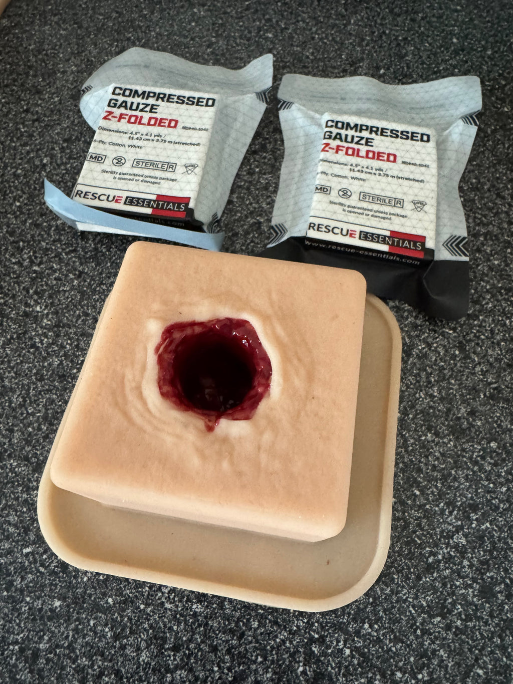 Silicone Wound Packing Trainer Mold - Bullet