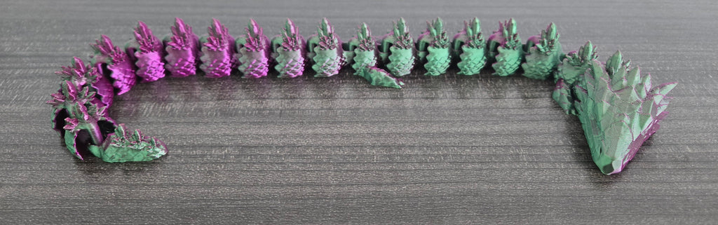 Crystal Spine Flexi Dragon - Dragon Fidget Toy