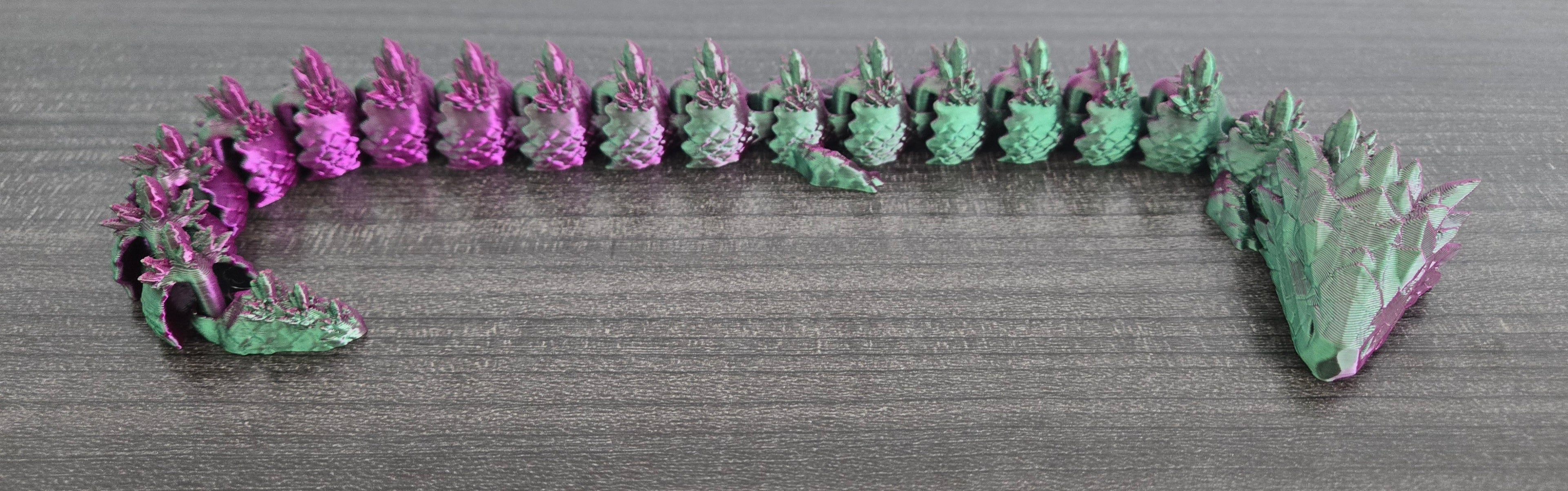 Crystal Spine Flexi Dragon - Dragon Fidget Toy