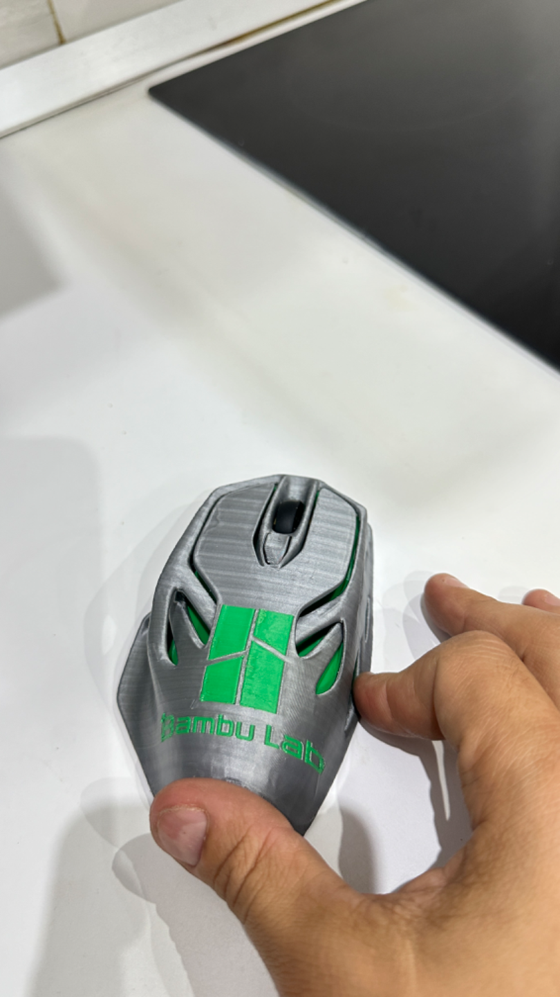 Wireless Mouse 002 - rounded rear logo bambu lab