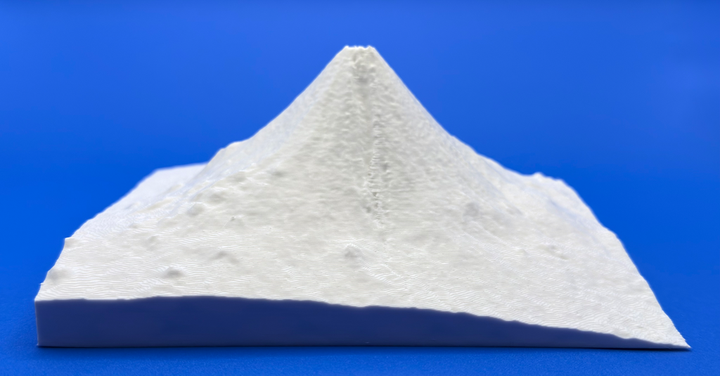 Topographic Map of Mount Fuji - 6.3x6.3in