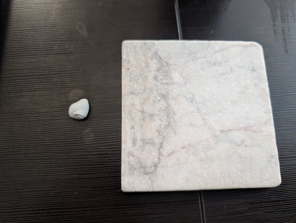 marble sample cupholder / coaster guard