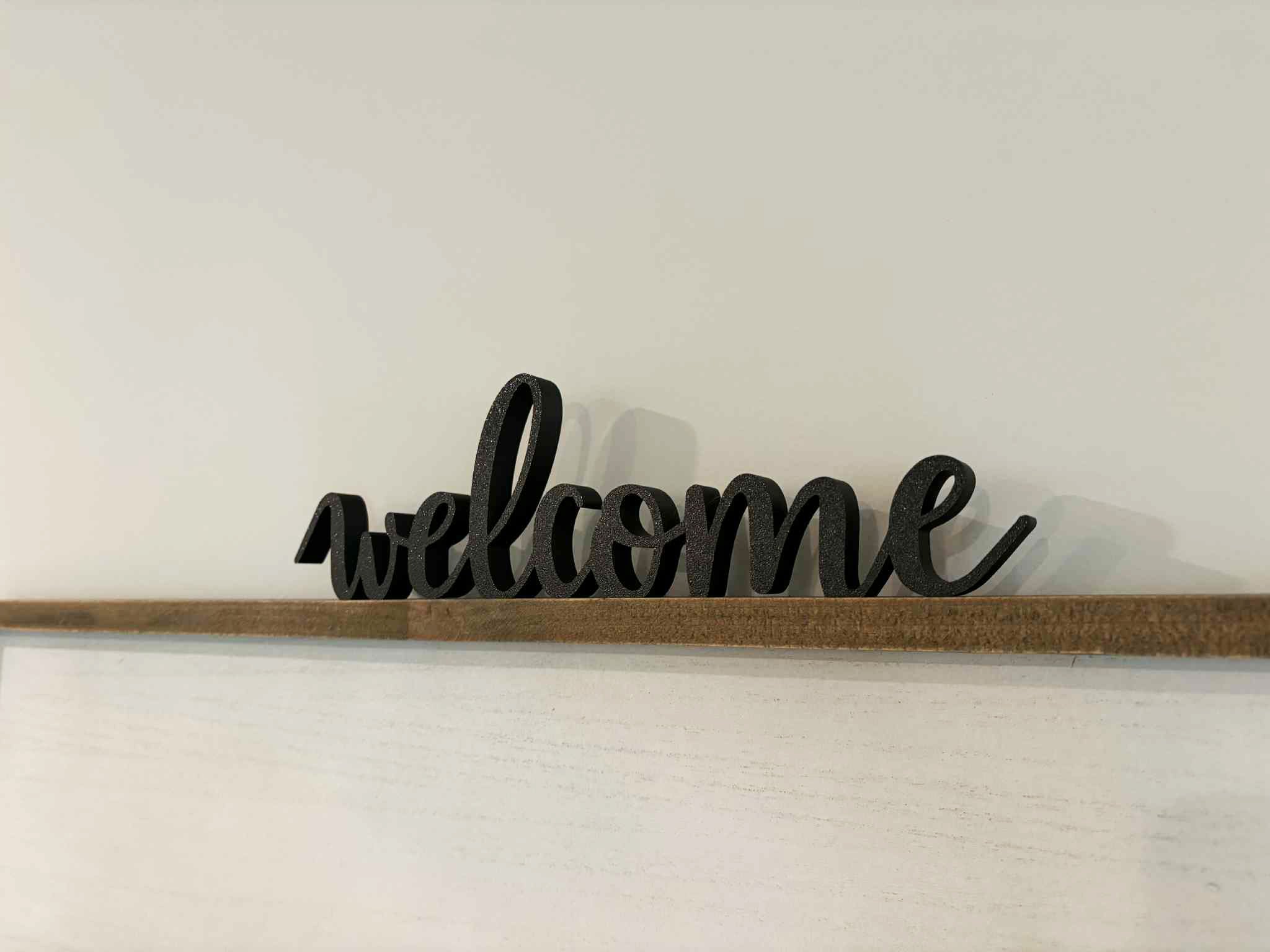 Table top welcome sign (Free commercial license)
