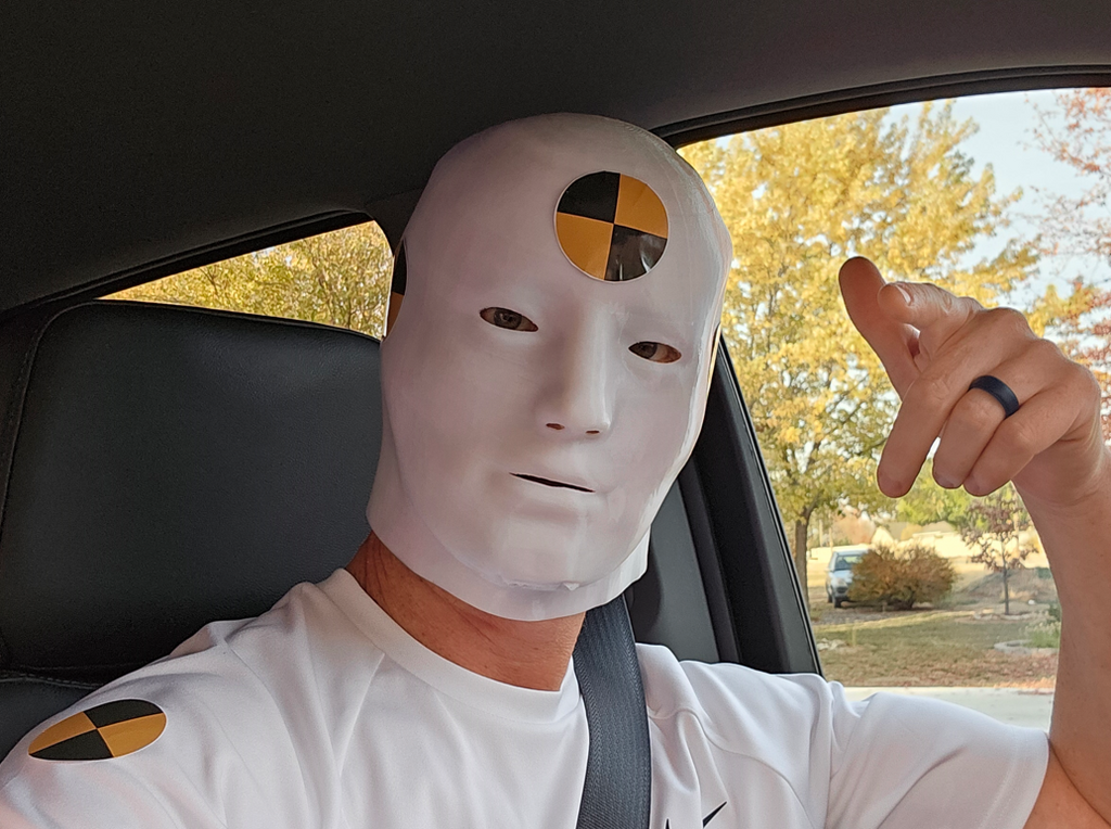 50th Percentile Male Crash Test Dummy Head Mask