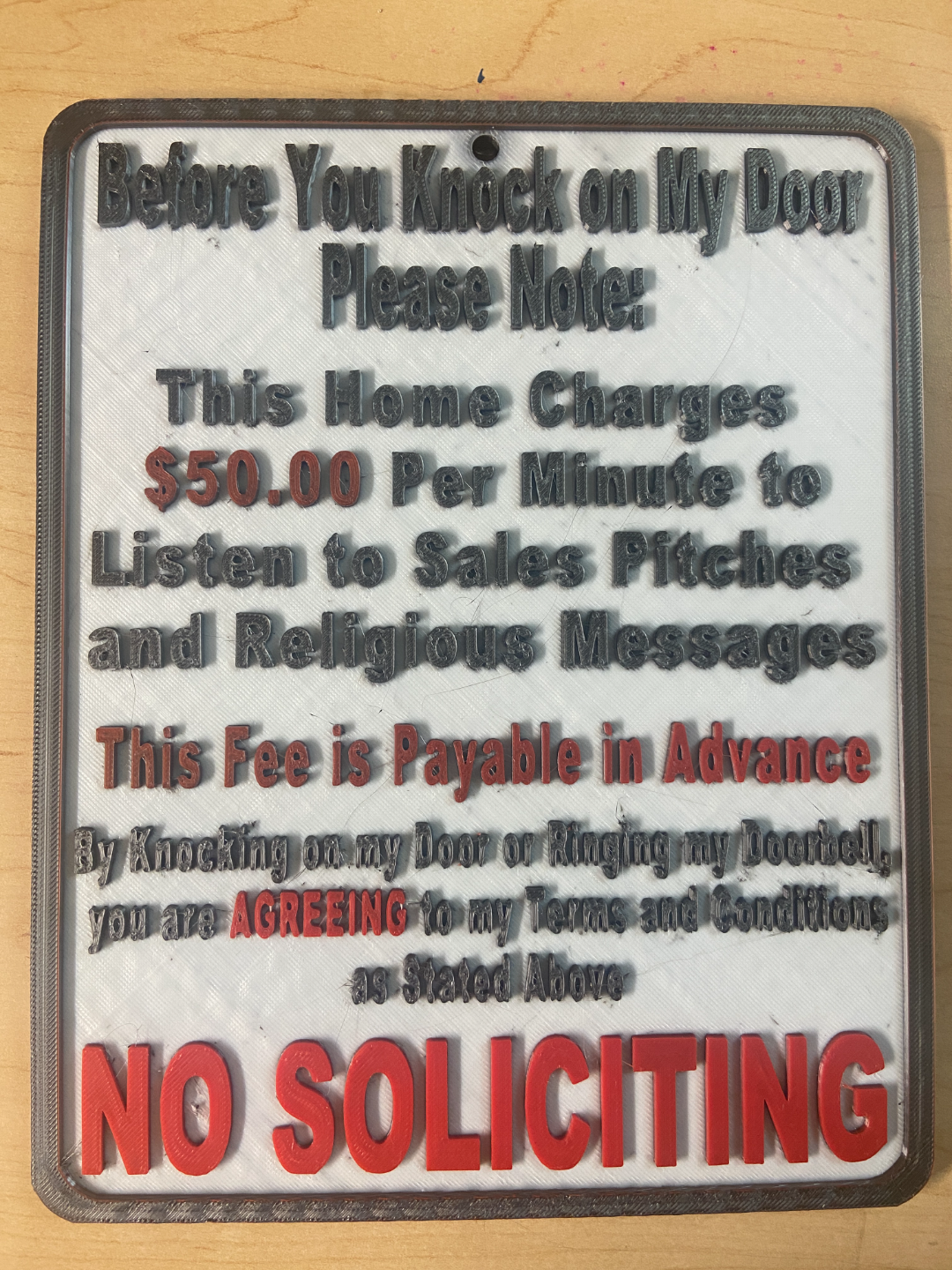 No Solicitor Sign