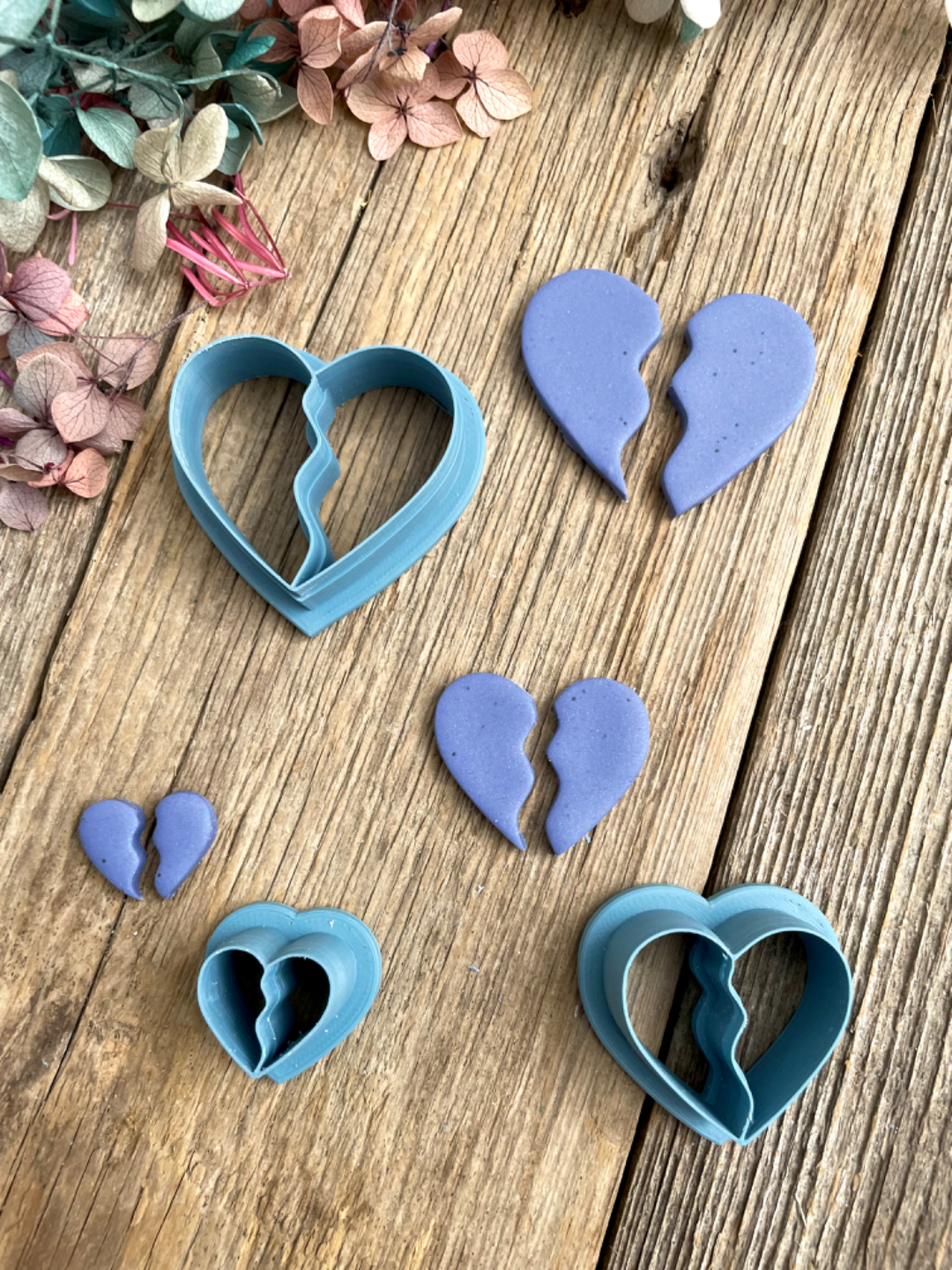Best Friends Forever Heart Necklace Earring Cutter
