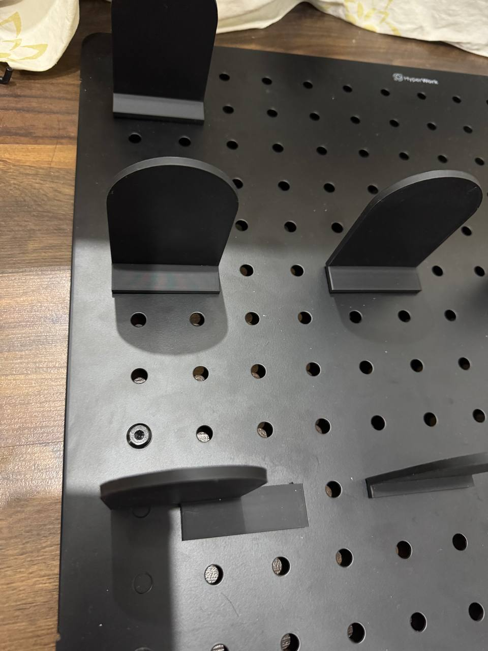 Round pegboard shelf