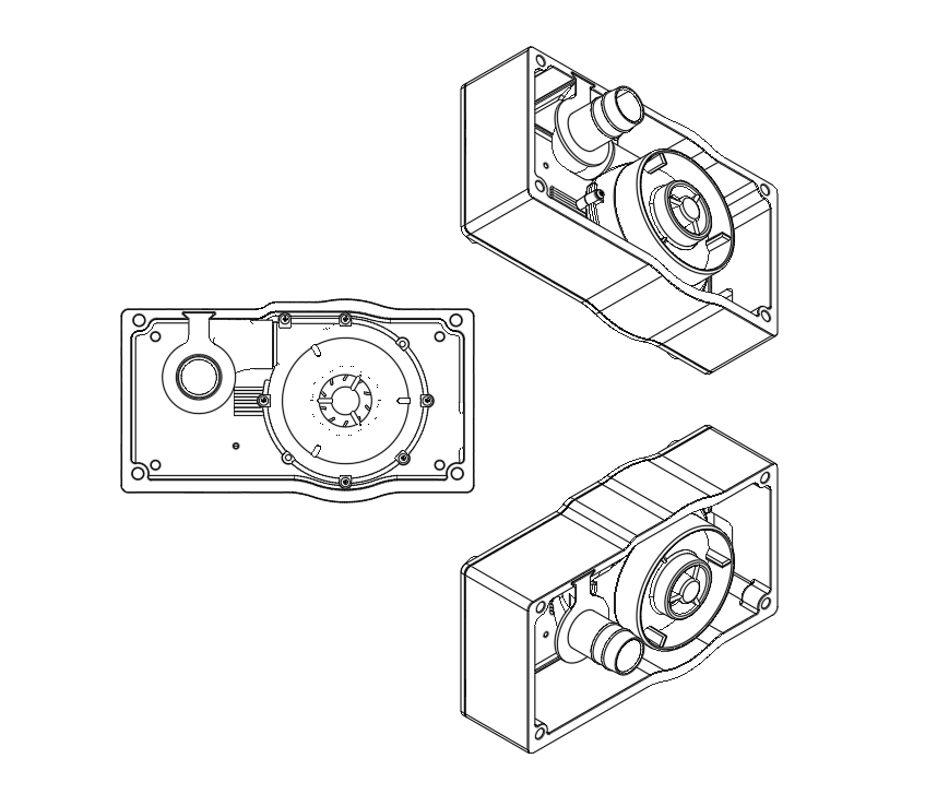 CPAP Box Mount WS7040 Cooling Turbine