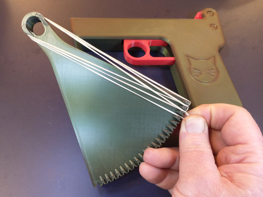Rubber Band Shooter with 21 Slot Magazine