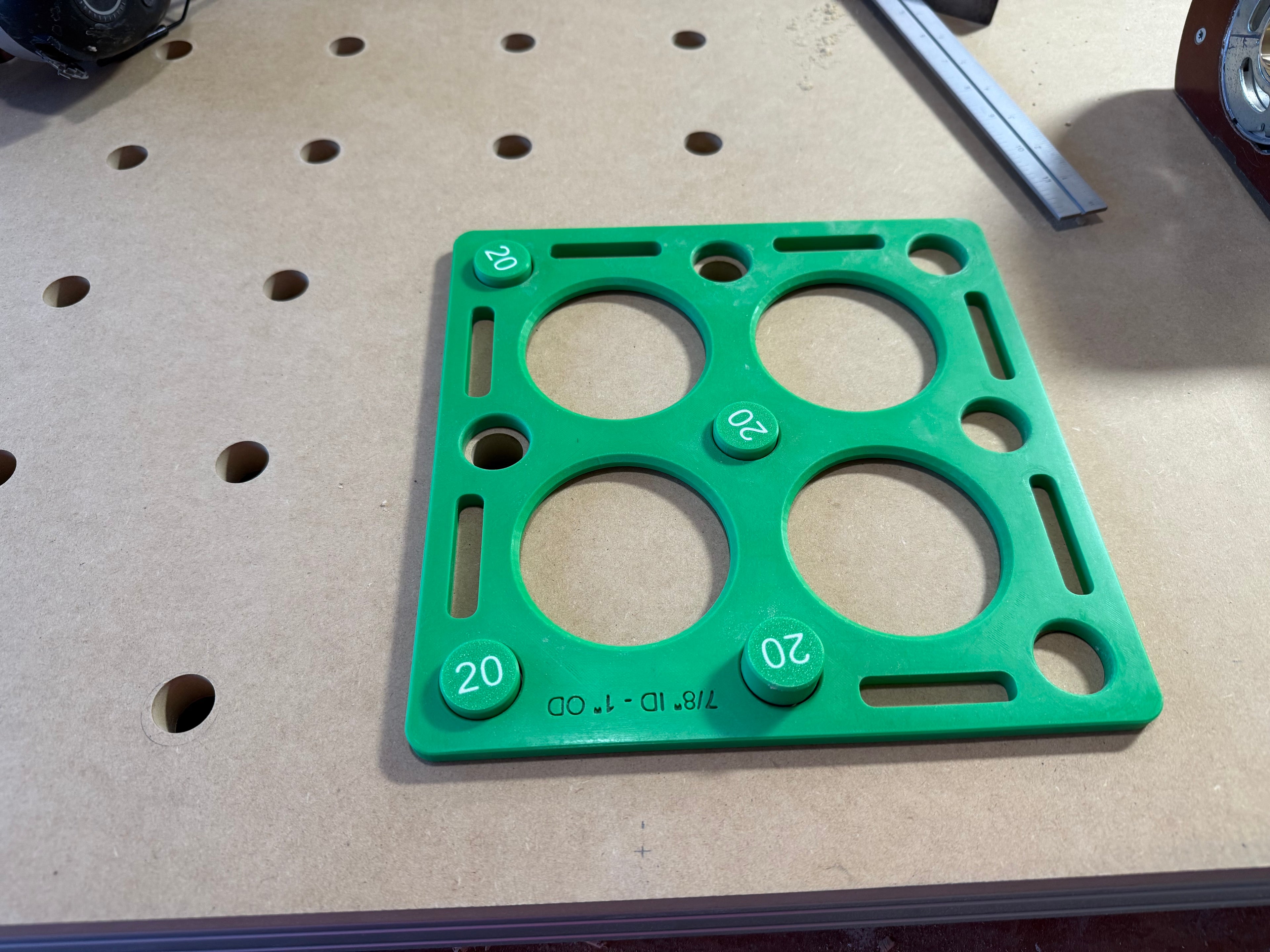 MFT 20mm Bench Dog Hole Router Jig